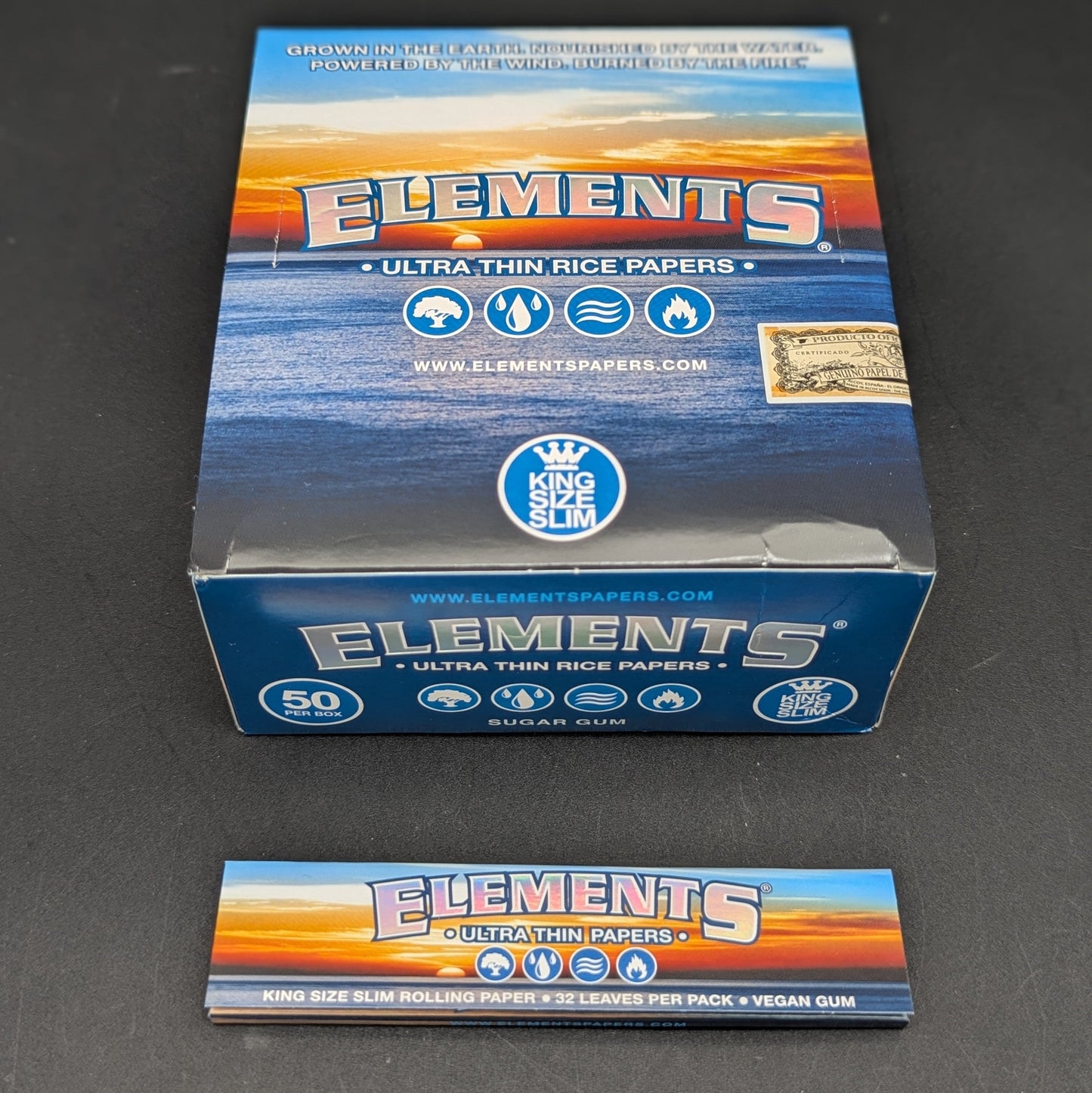 Elements Ultra Thin Kingsize Slim Rice Rolling Papers