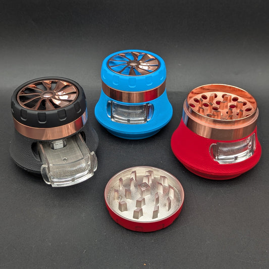 Spinner Wheel Herb Grinder with Drawer