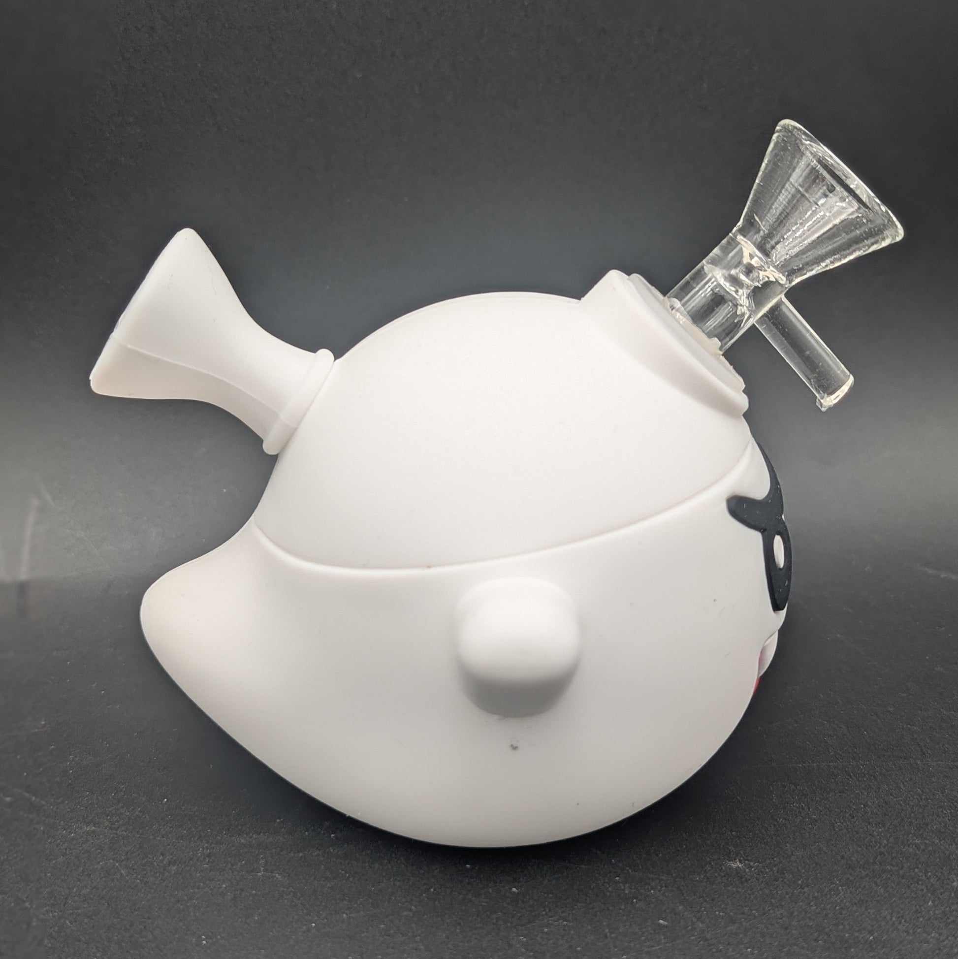 Round Ghost Silicone Water Pipe-Avernic Smoke Shop