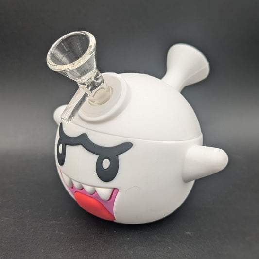 Round Ghost Silicone Water Pipe-Avernic Smoke Shop