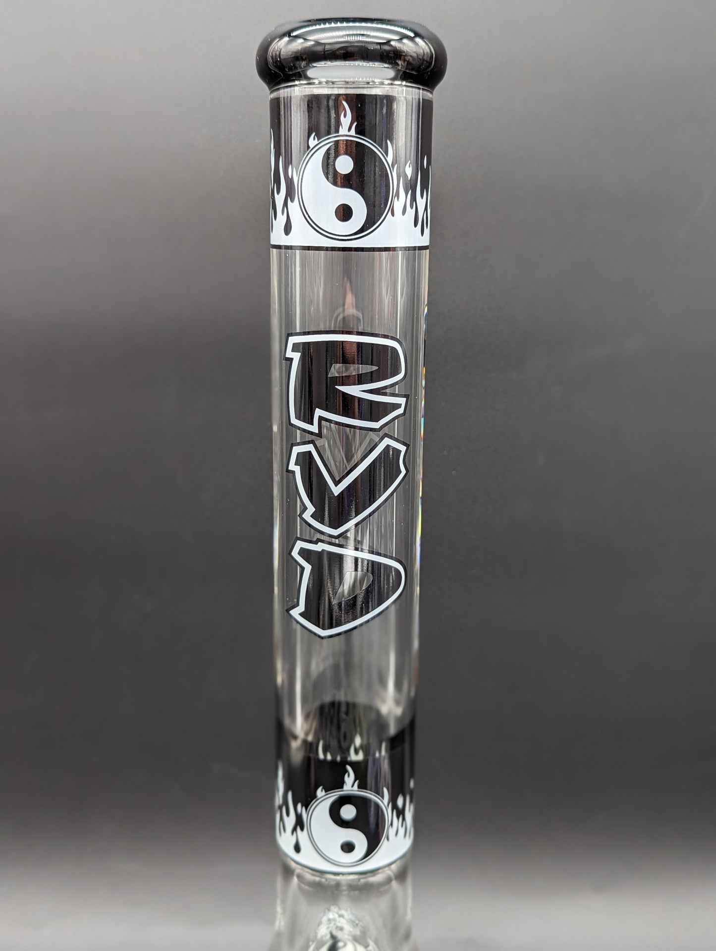 RVD Glass Flaming Zen Beaker Bong-Avernic Smoke Shop