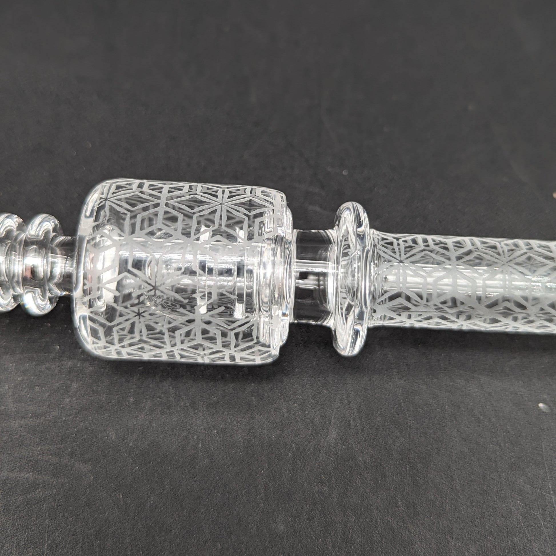 Sandblasted Quartz One Piece Dab Straw-Avernic Smoke Shop