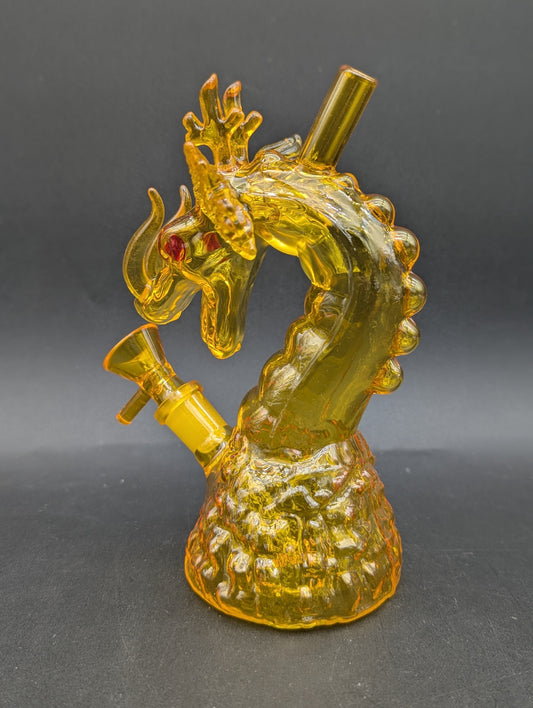 Rising Dragon Glass Water Pipe | 6.75" | 14mm