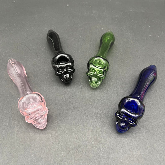 Skull Hand Pipe  4"-Avernic Smoke Shop