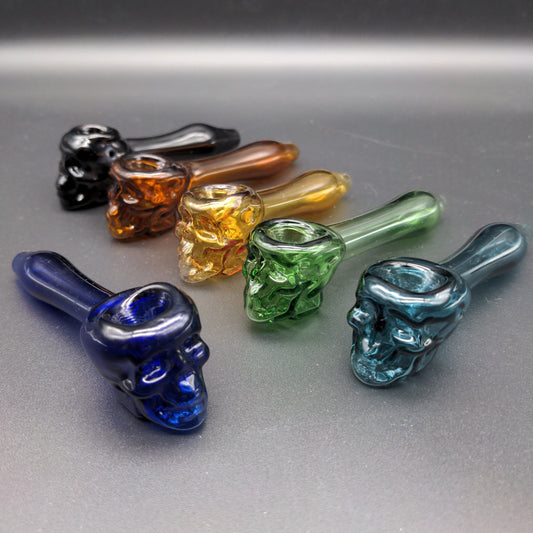 Skull Hand Pipe  4" - Avernic Smoke Shop