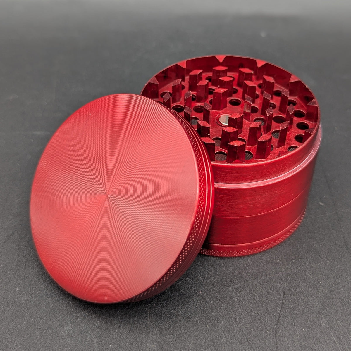 Solid Color 4 Piece Zinc Herb Grinder-Avernic Smoke Shop
