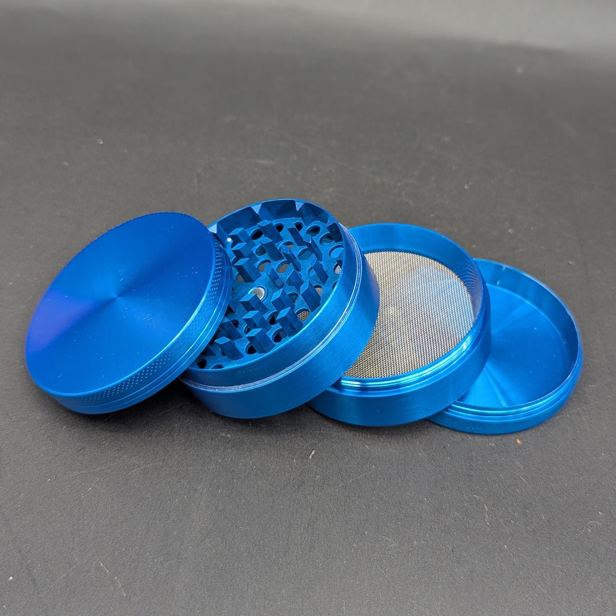 Solid Color 4 Piece Zinc Herb Grinder-Avernic Smoke Shop