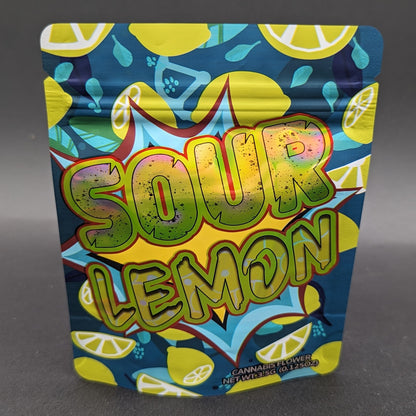 Sour Lemon 3.5g Mylar Bags + Boxes