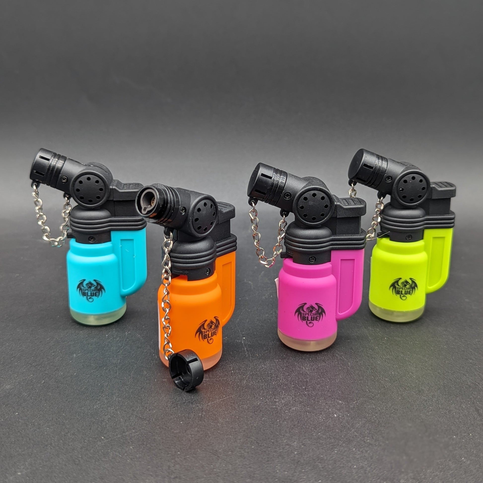 Special Blue Mini Rubber Torch w/ Cap-Avernic Smoke Shop