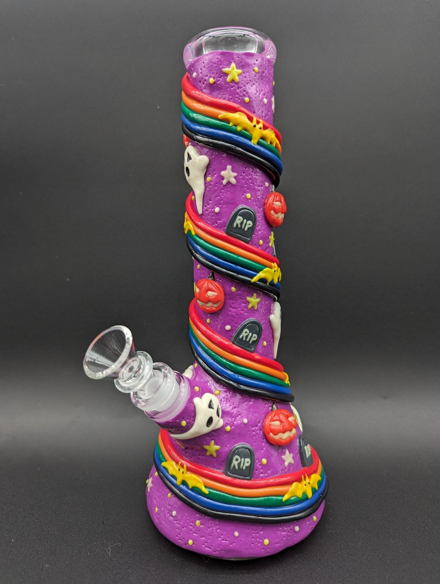 Spooky Rainbow Road 3D Beaker Bong