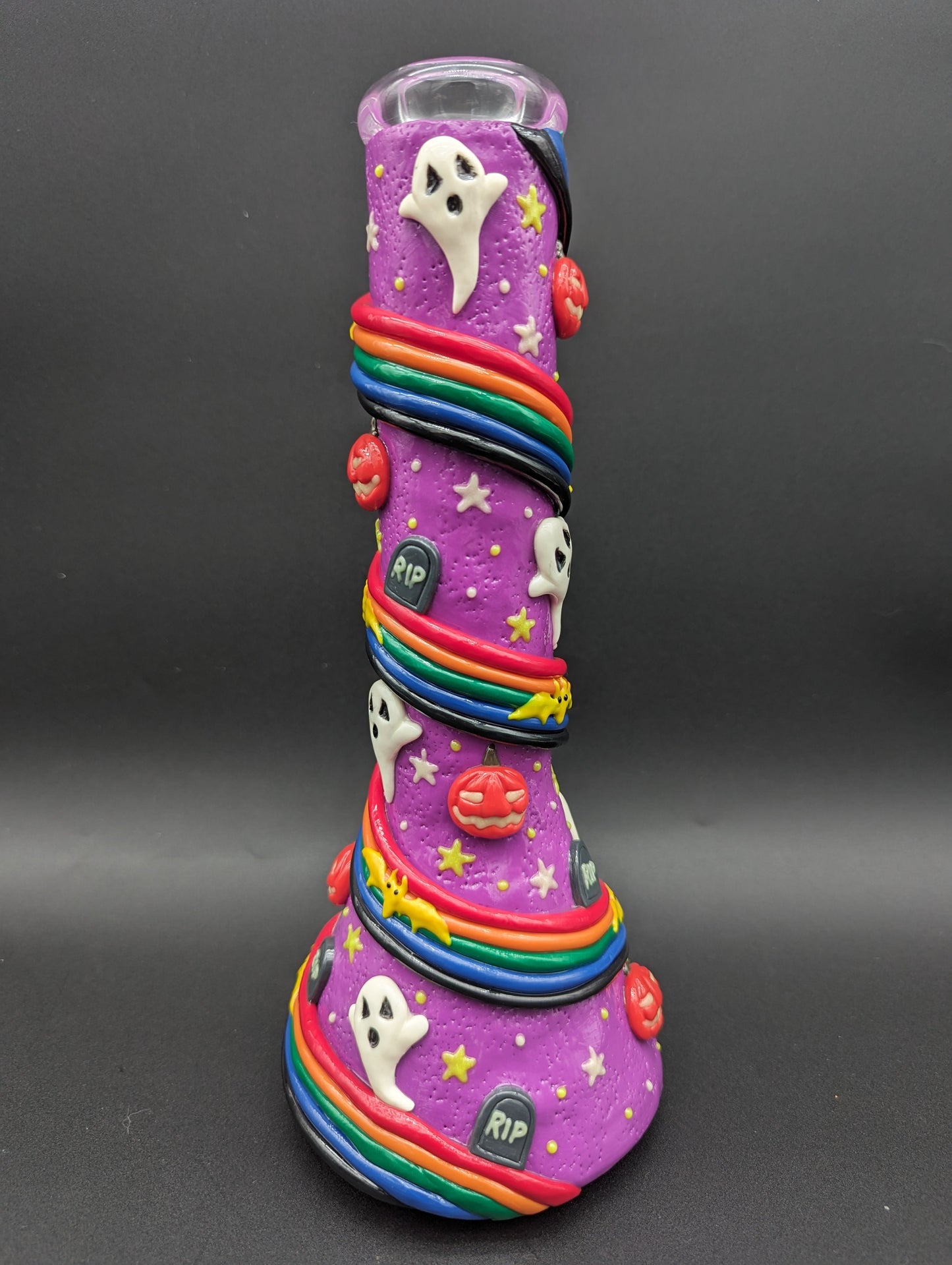 Spooky Rainbow Road 3D Beaker Bong