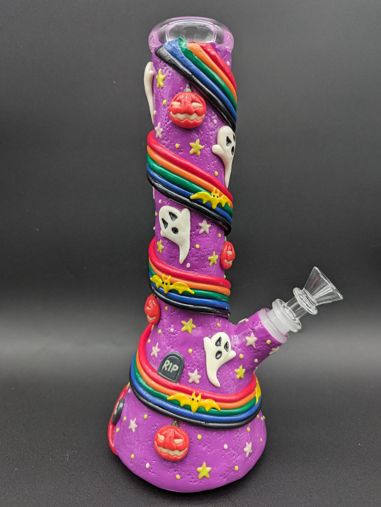 Spooky Rainbow Road 3D Beaker Bong