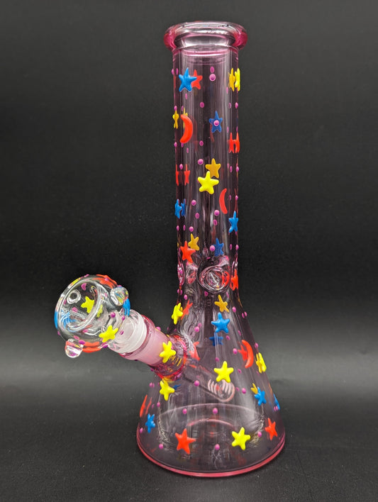 Starry Night Sky 10" Beaker Bong
