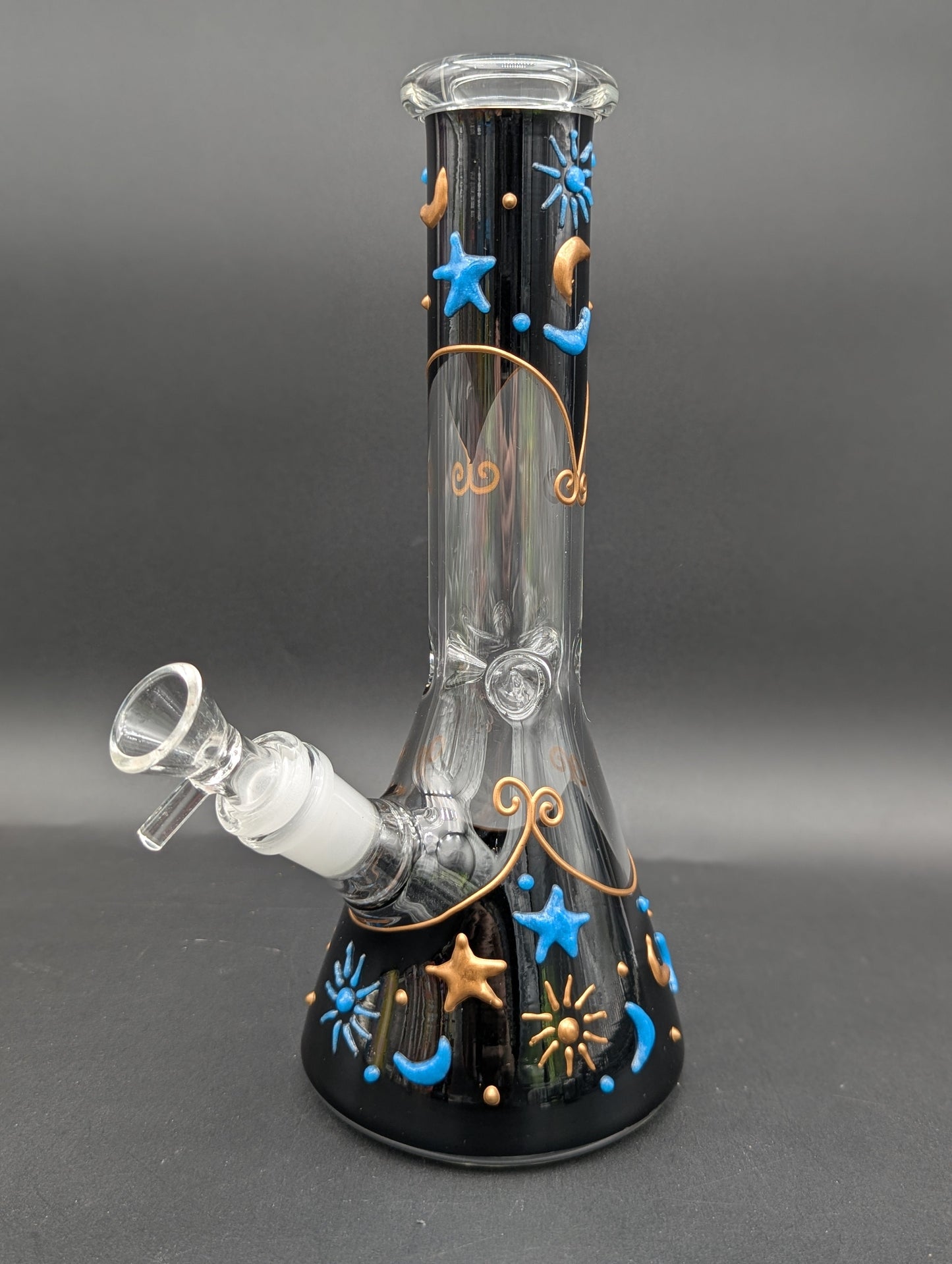Starry Night Sky Beaker Bong 10"-Avernic Smoke Shop