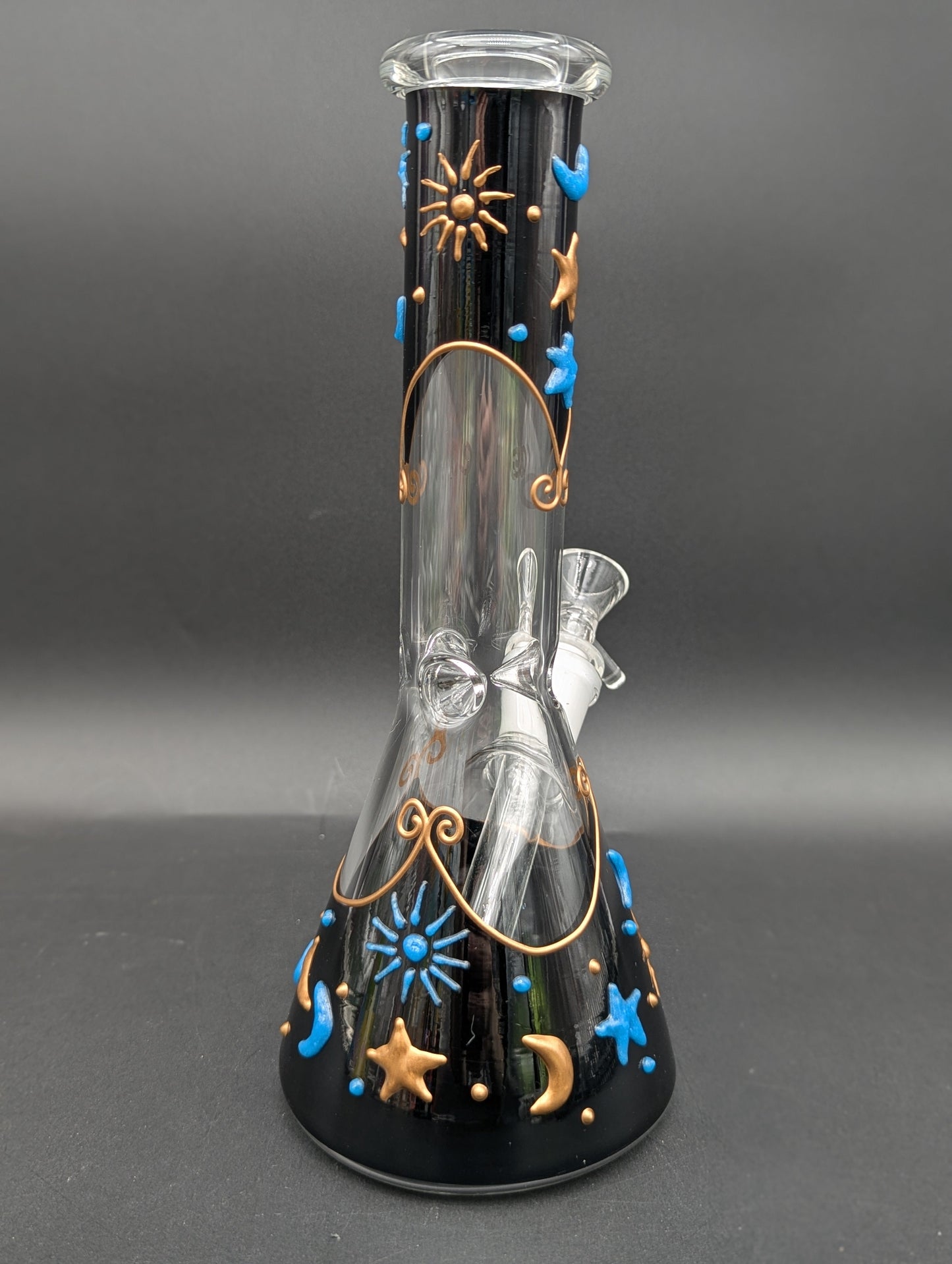 Starry Night Sky Beaker Bong 10"-Avernic Smoke Shop