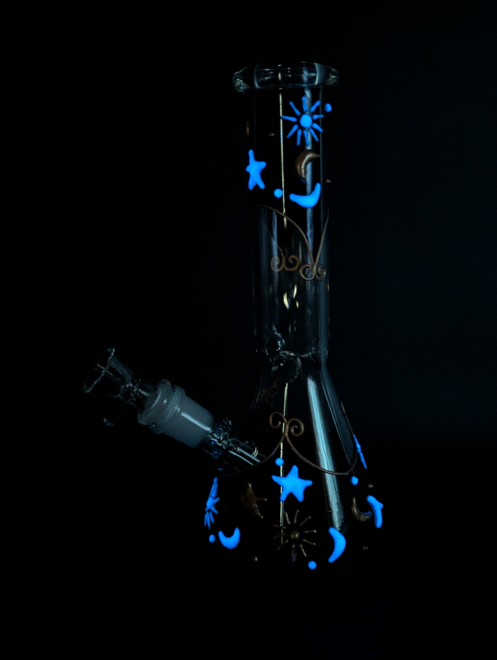 Starry Night Sky Beaker Bong 10"-Avernic Smoke Shop