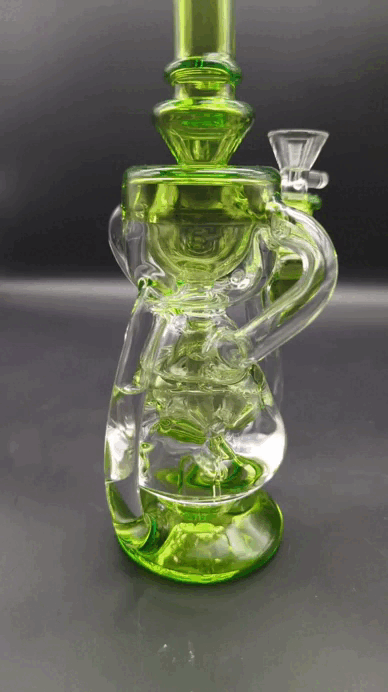 Swiss Holed Hollowfoot Recycler Water Pipe 10"-Avernic Smoke Shop