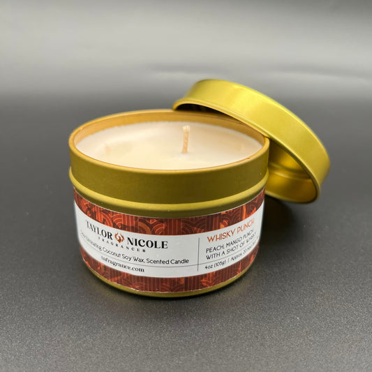 Taylor Nicole Fragrances 4oz Soy Wax Candle | Whiskey Punch