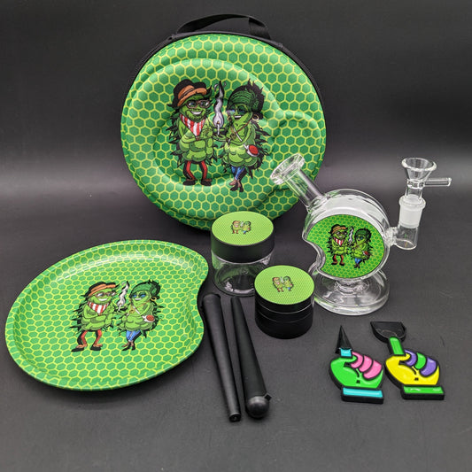 Themed Round Smoking Kit with Case - Multiple Styles
