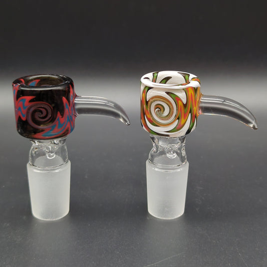 Triple Pinch Wig Wag Bowl w/ Handle 18mm Male-Avernic Smoke Shop