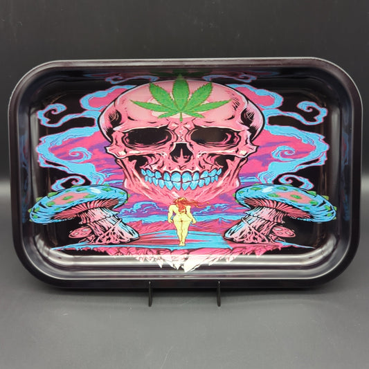 Trippy Skull Rolling Tray-Avernic Smoke Shop