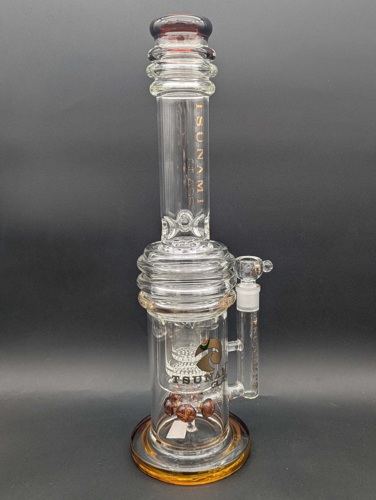 Tsunami Button Double Honeycomb Perc 16" Bong-Avernic Smoke Shop
