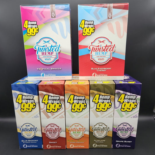 Twisted Hemp Wraps - Box of 15-Avernic Smoke Shop