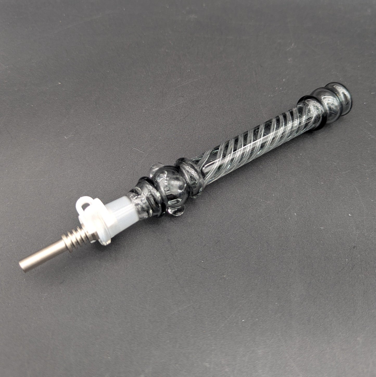 Vortex Glass Swirl Dab Straw 7"-Avernic Smoke Shop