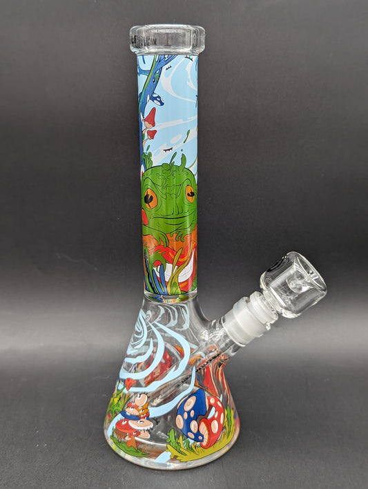 Wormhole Glass "Psychedlic Forest" 10" Beaker