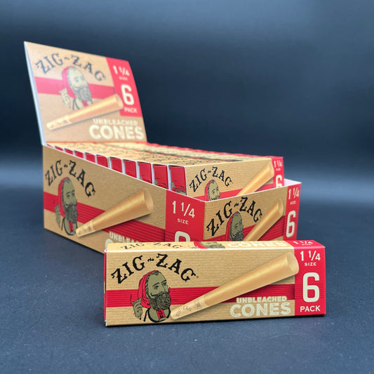 Zig Zag Unbleached Cones | 1 1/4 | 6pc-Avernic Smoke Shop