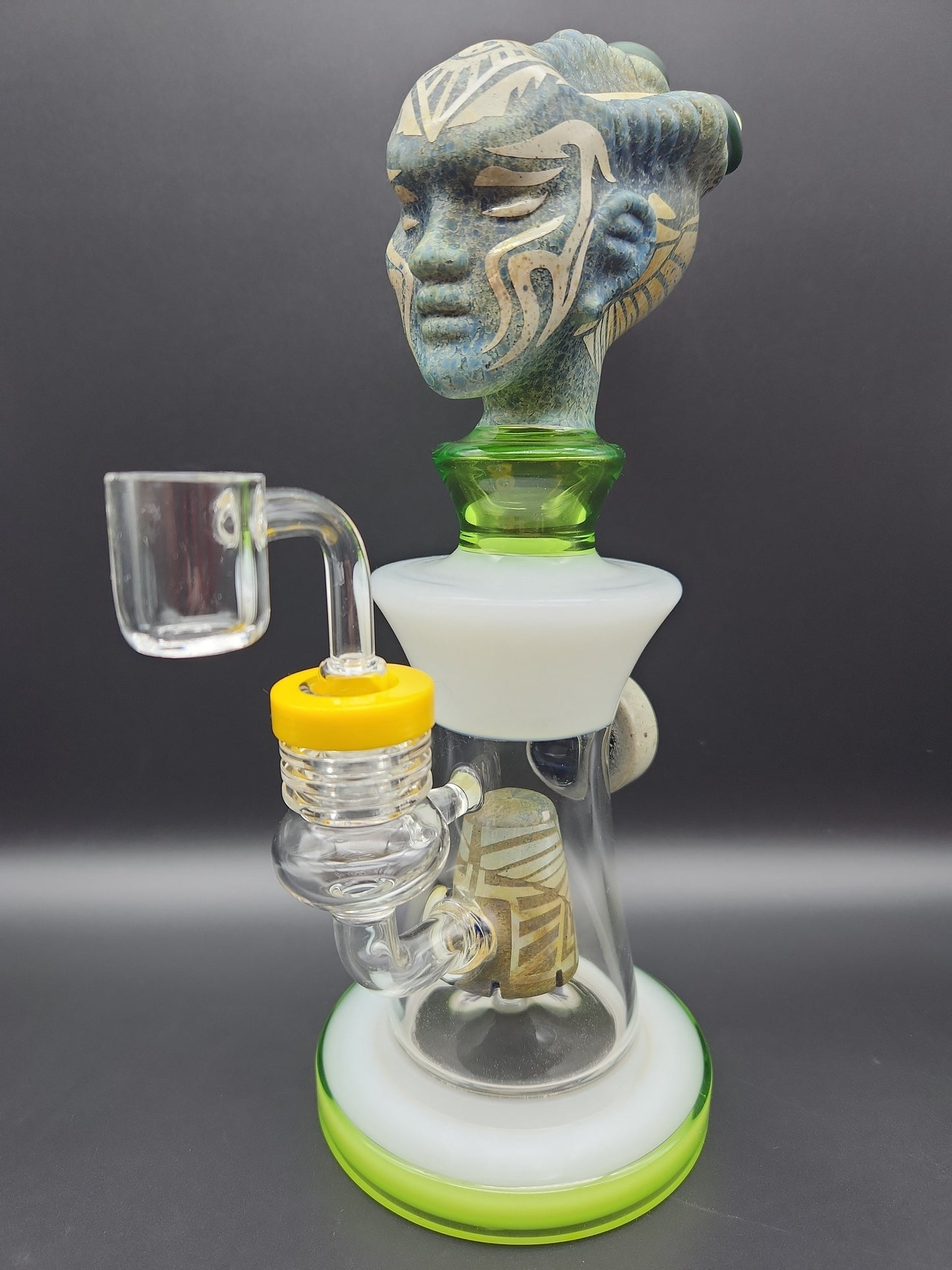 10" Aztec Alien XL Big Brain w/ Stone Showerhead