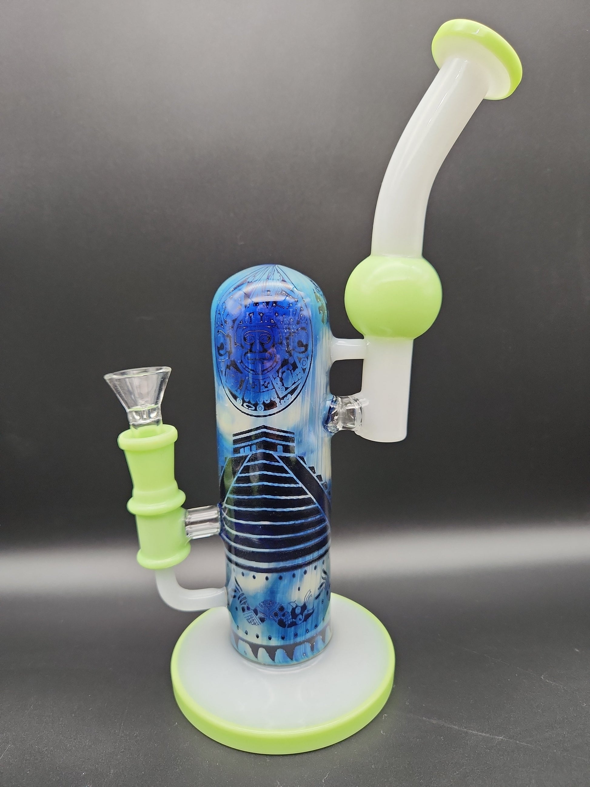 10.5" Designer Glass Sidecar Bubbler