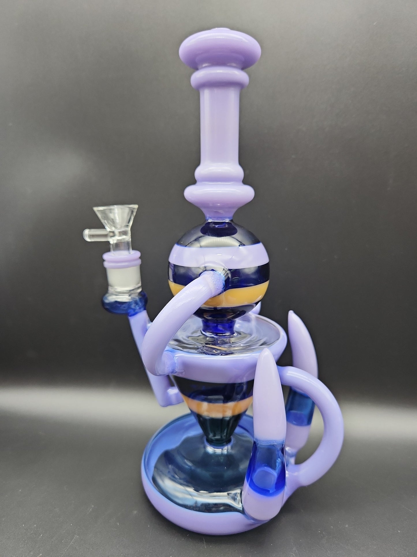 11" Hollowfoot Horn Recycler Water Pipe purple