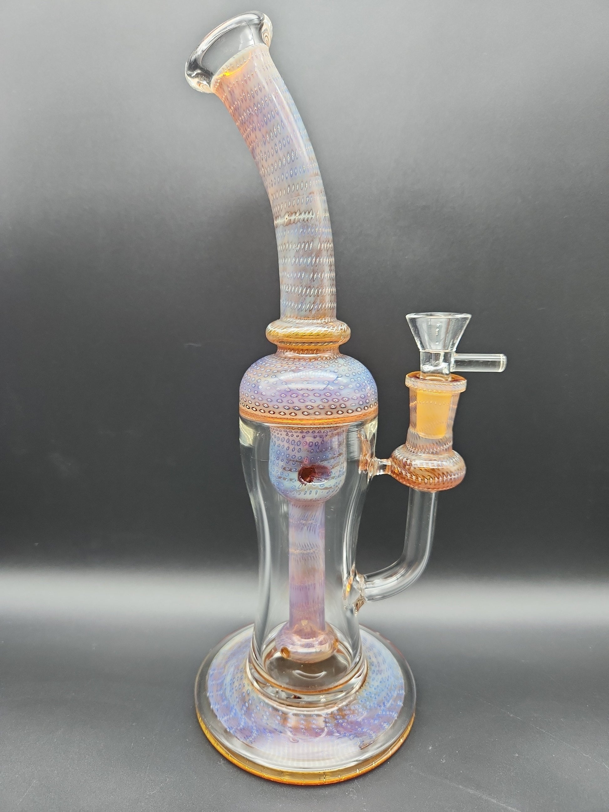 11" Polka Dot Incycler Water pipe amber