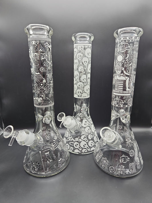 14" Glow in the Dark Beakers 7mm