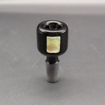 14mm Dichro Bowl with Button Gold