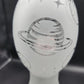 16" Deep Sandblasted Space Voyager Double Perc Beaker - top perc