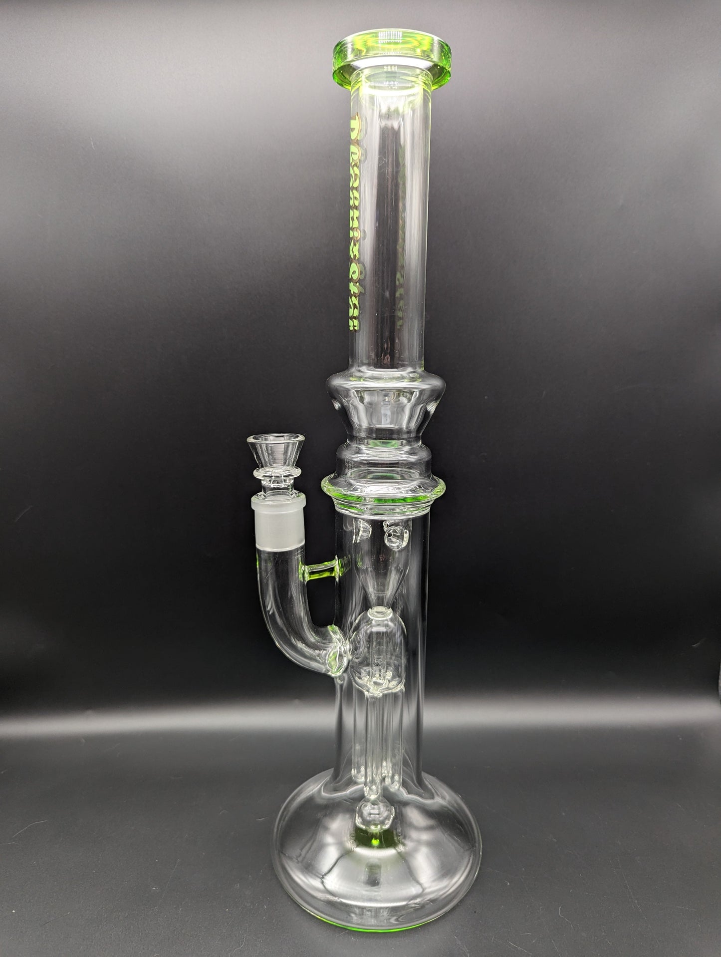 17" Hollow Foot Straight Tube Incycler green