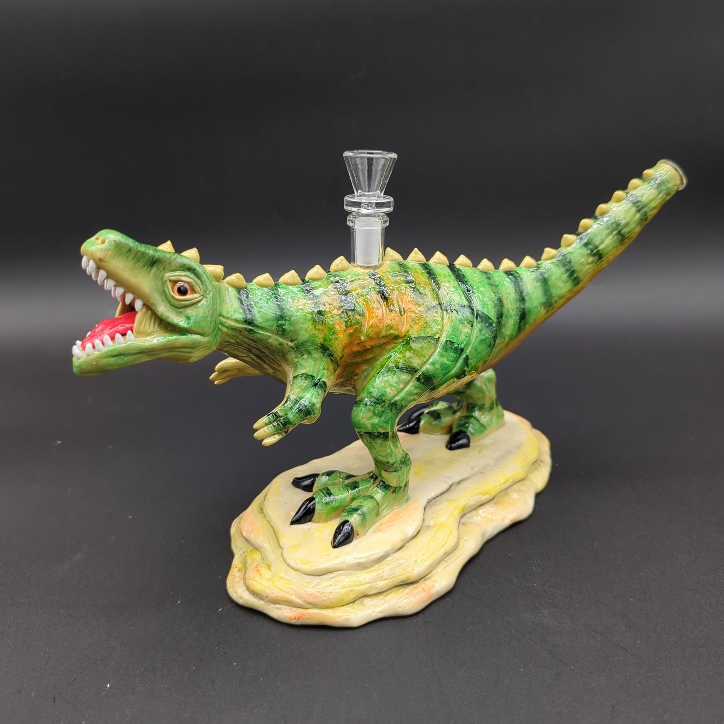 T Rex Dinosaur Bong - Glass and Resin