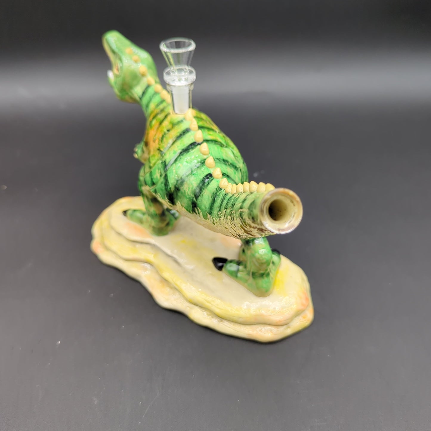 T Rex Dinosaur Bong - Glass and Resin