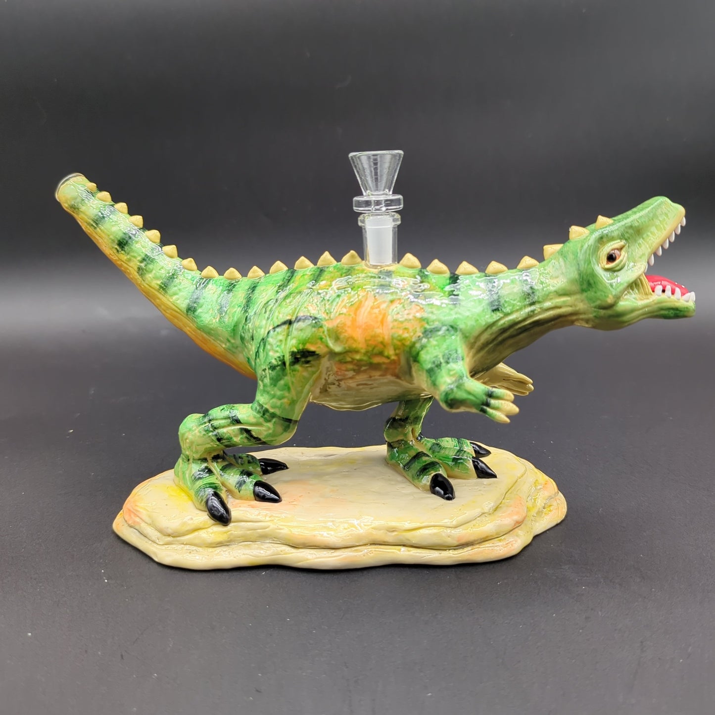 T Rex Dinosaur Bong - Glass and Resin