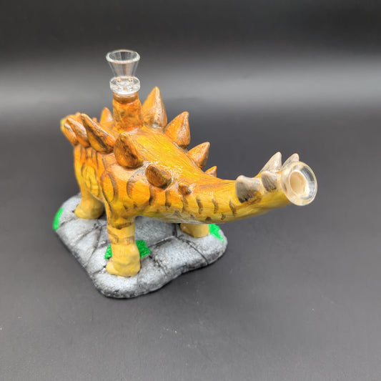 Stegosaurus Dinosaur Bong - Glass and Resin