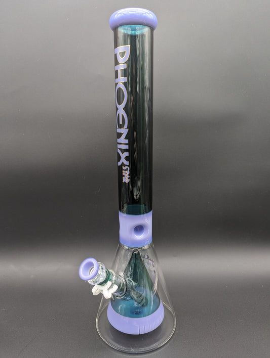 18" Phoenix Glass Beaker with Collins Pyramid Perc