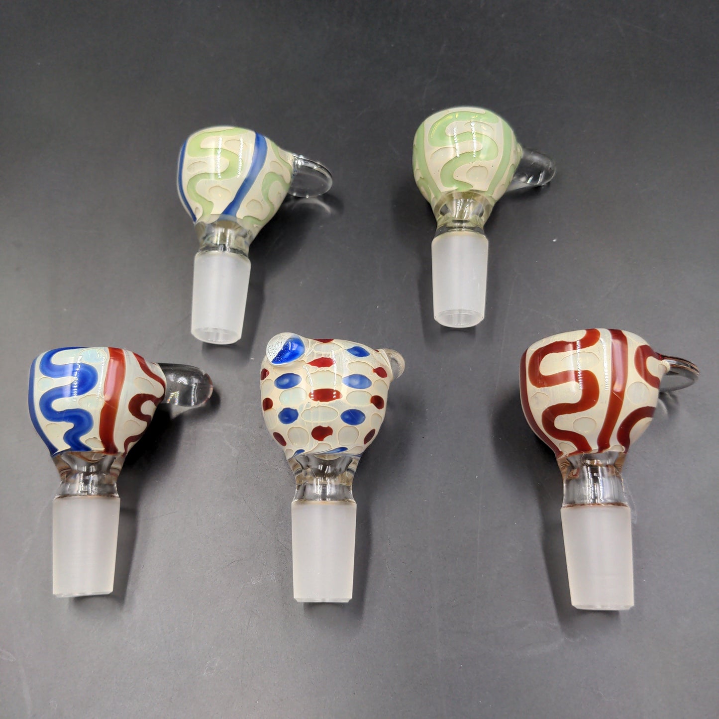 18mm Color Swirl Bowls - by LimboGlass