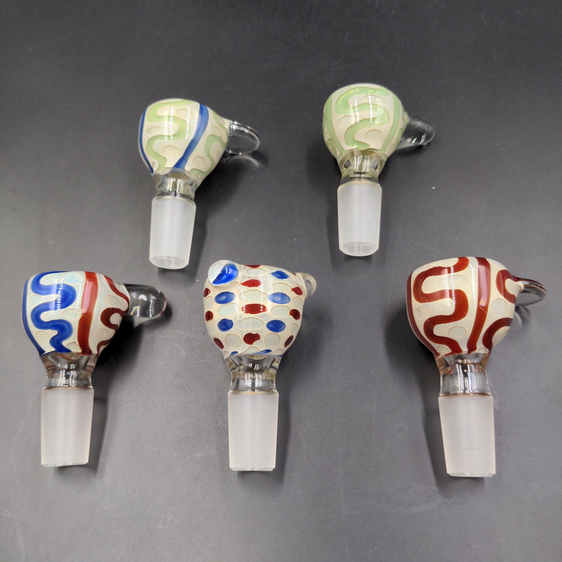 18mm Color Swirl Bowls - by LimboGlass