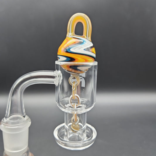 3" Wig Wag Terp Chain - Carb Cap on a terp slurper