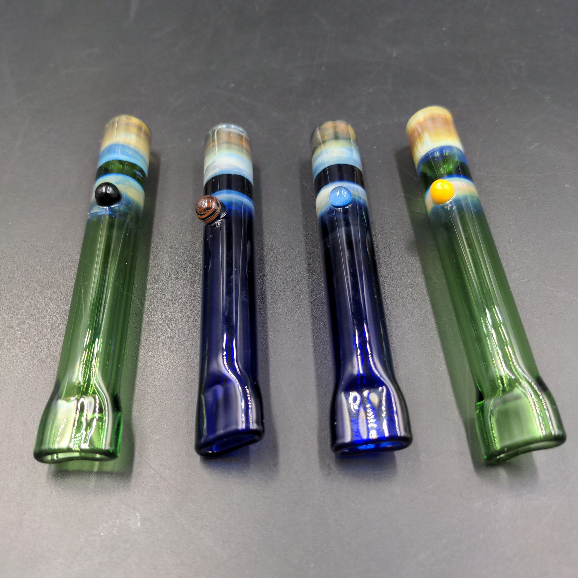 3.5" Flat Mouth Chillum - by LimboGlass