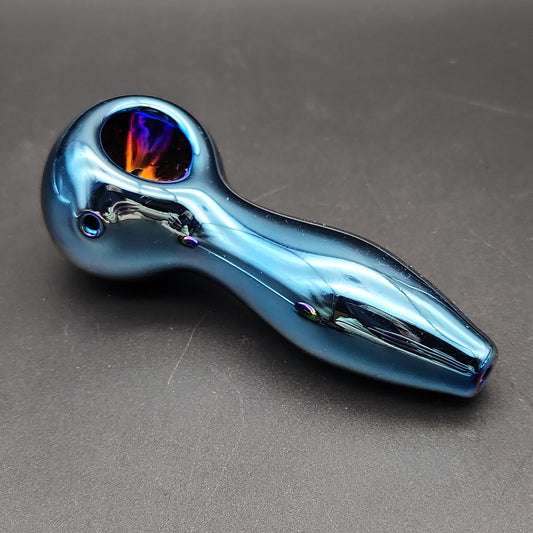 4" Chrome Gradient Hand Pipe - blue