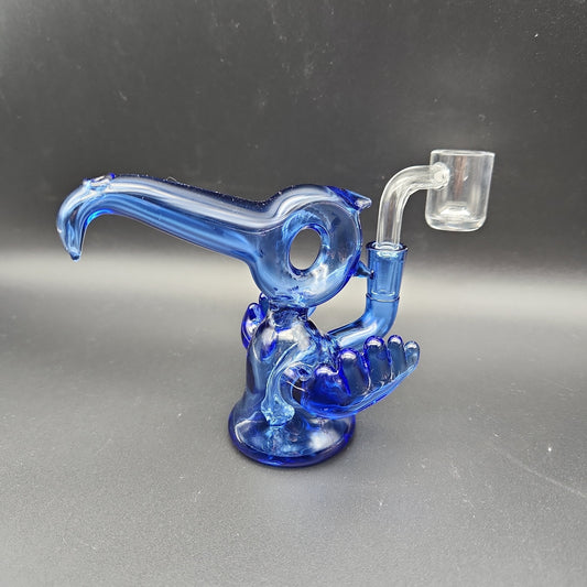 4.5" Bird Style Mini Dab Rig blue