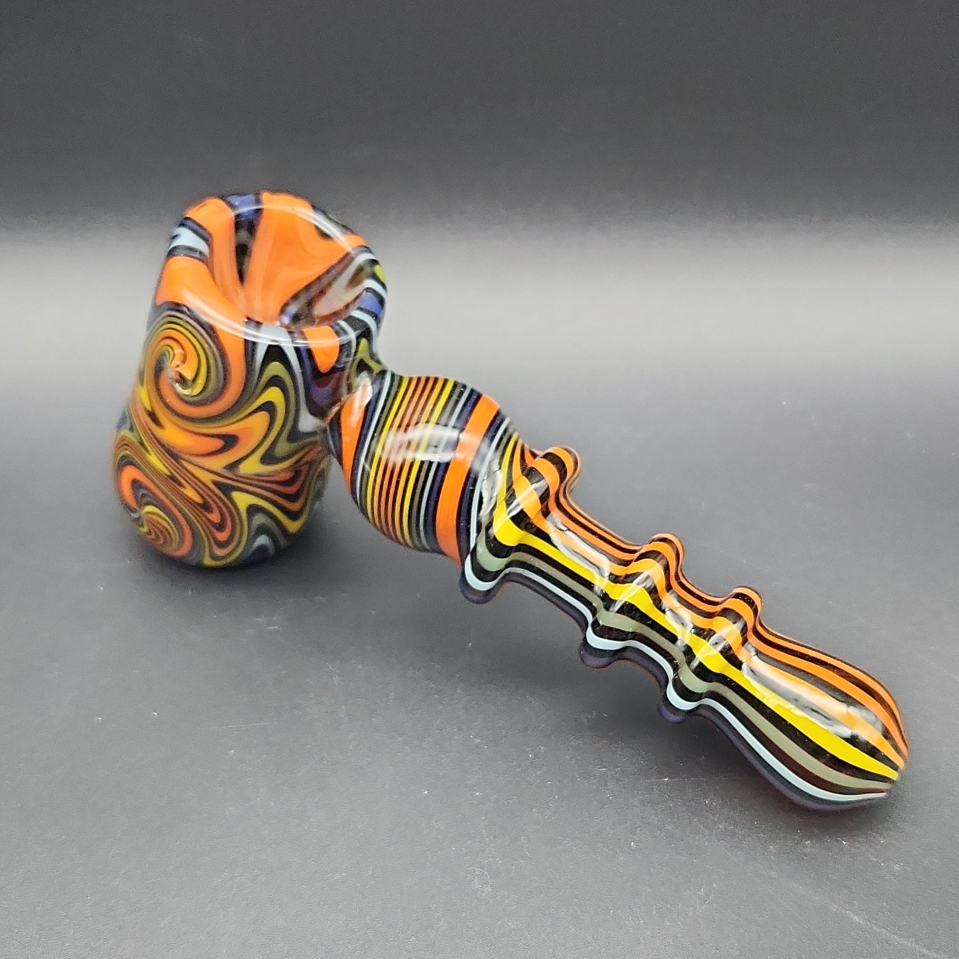 5" Full Wig Wag Hammer Bubblers Orange Rainbow